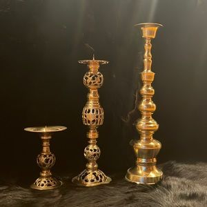 Set of three candle sticks